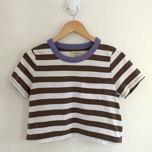 Madewell Stripe Organic Super Crop Tee